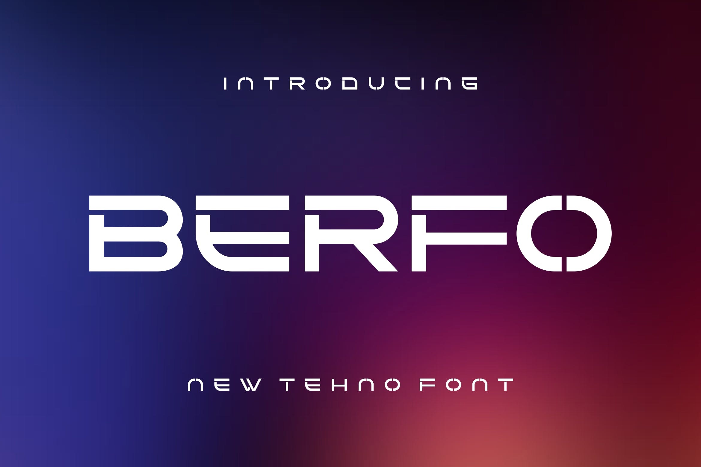 Пример шрифта Berfo