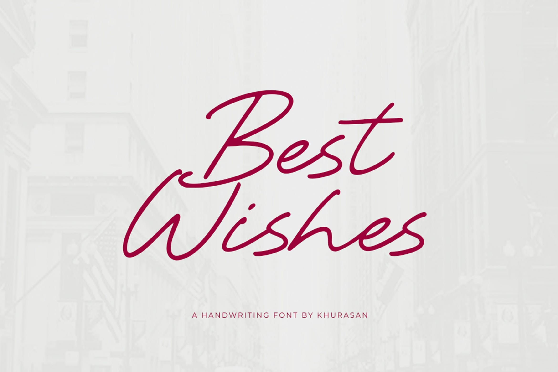 Пример шрифта Best Wishes