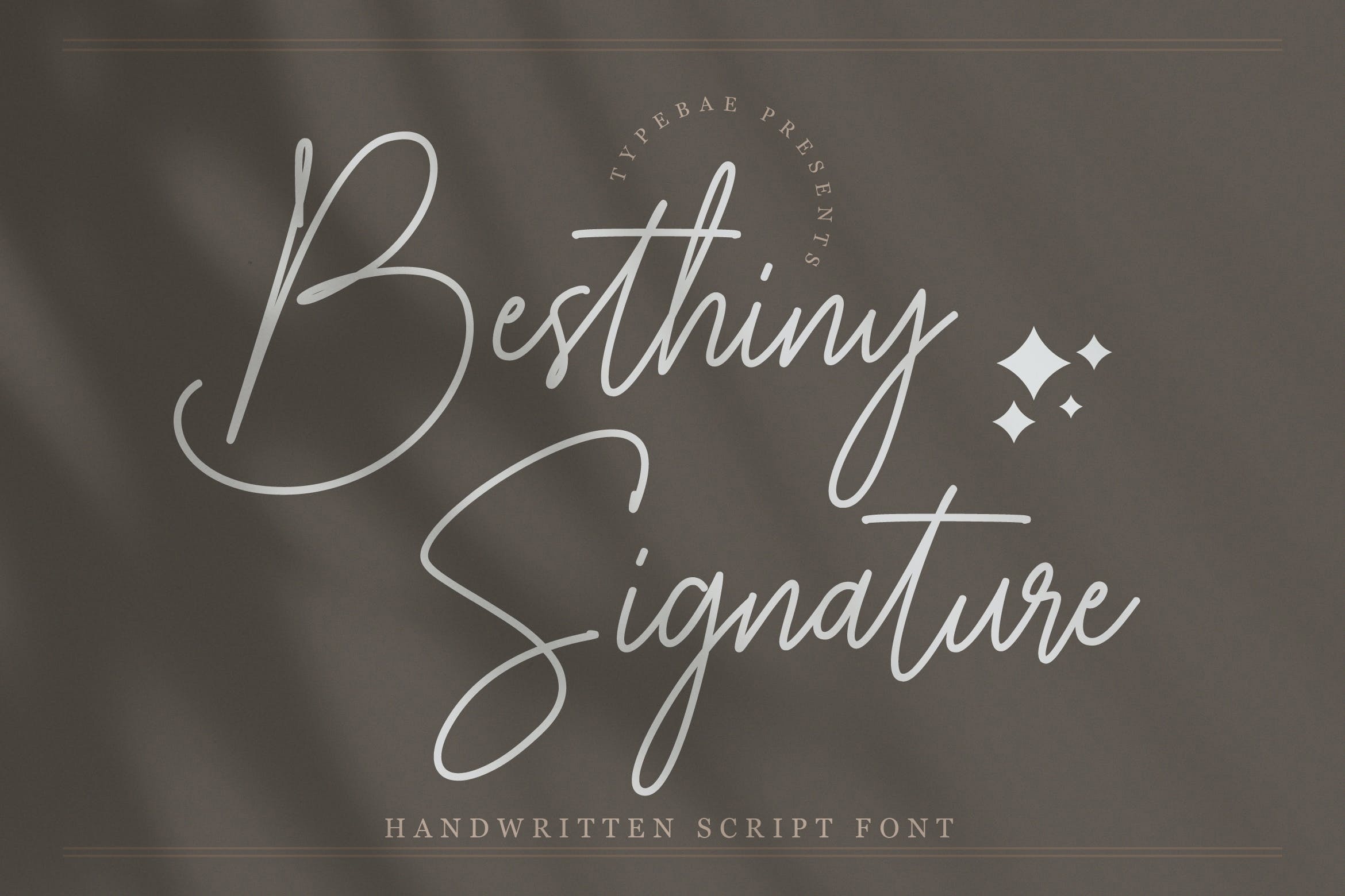 Пример шрифта Besthiny Signature Regular