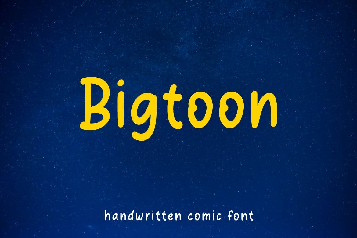 Пример шрифта Bigtoon
