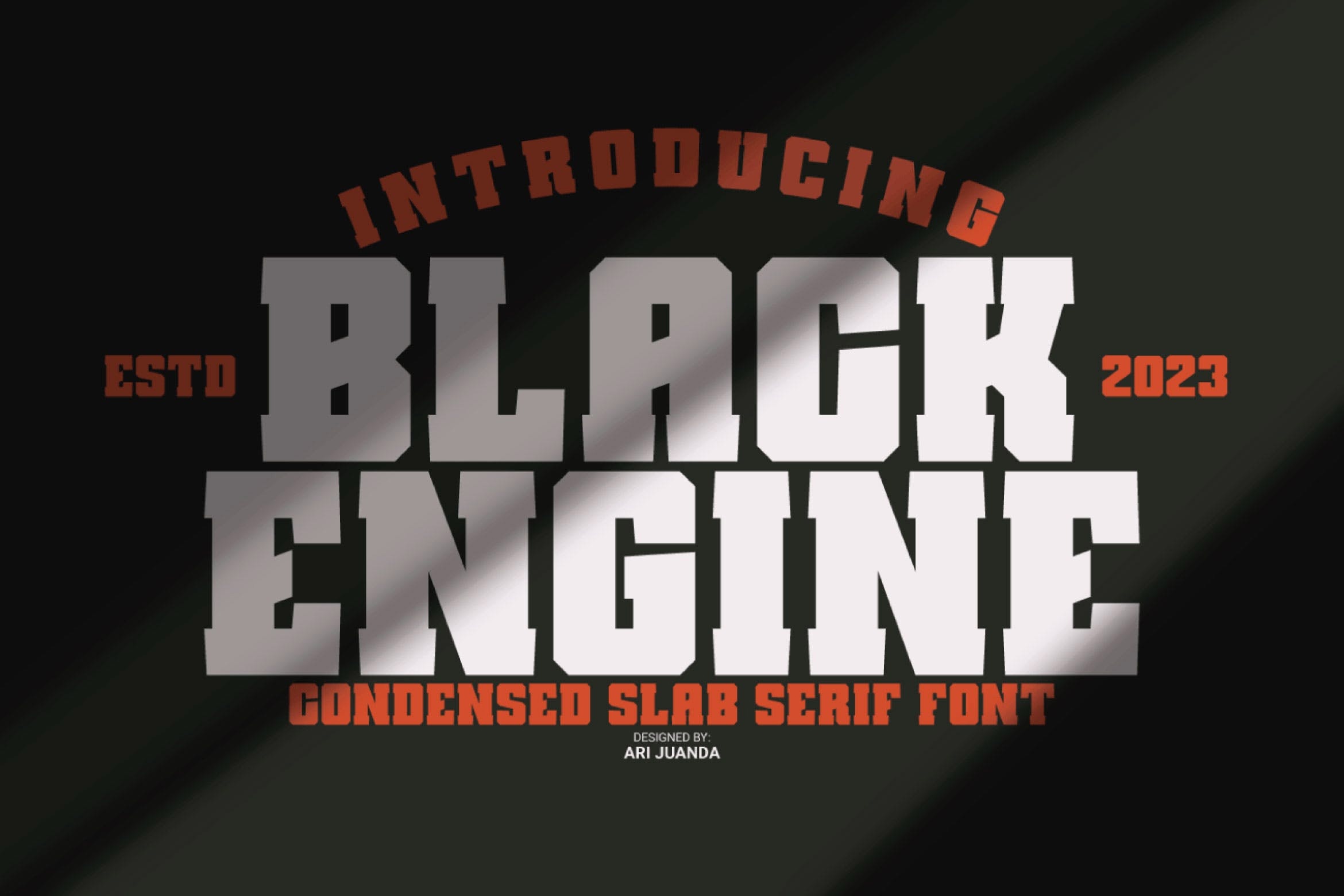 Пример шрифта Black Engine