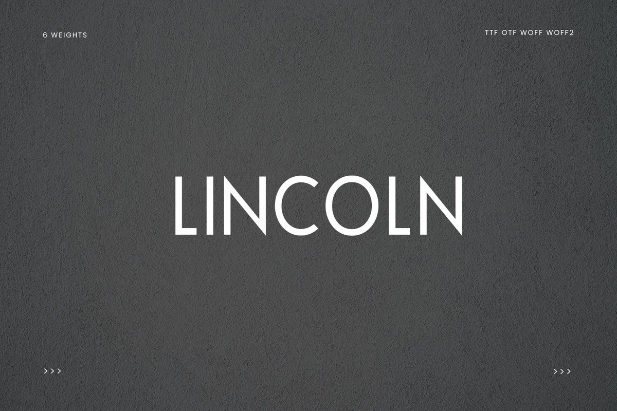Пример шрифта Lincoln Display Light