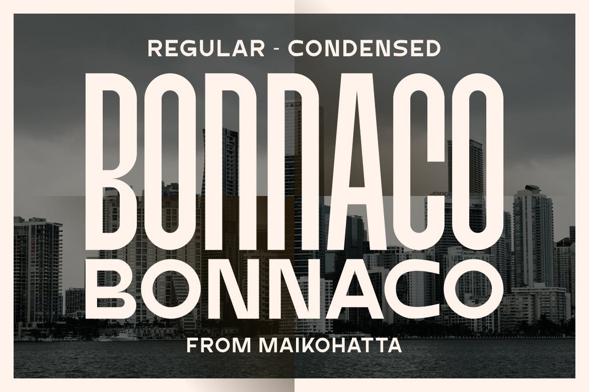 Пример шрифта Bonnaco
