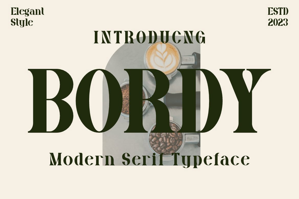Пример шрифта Bordy
