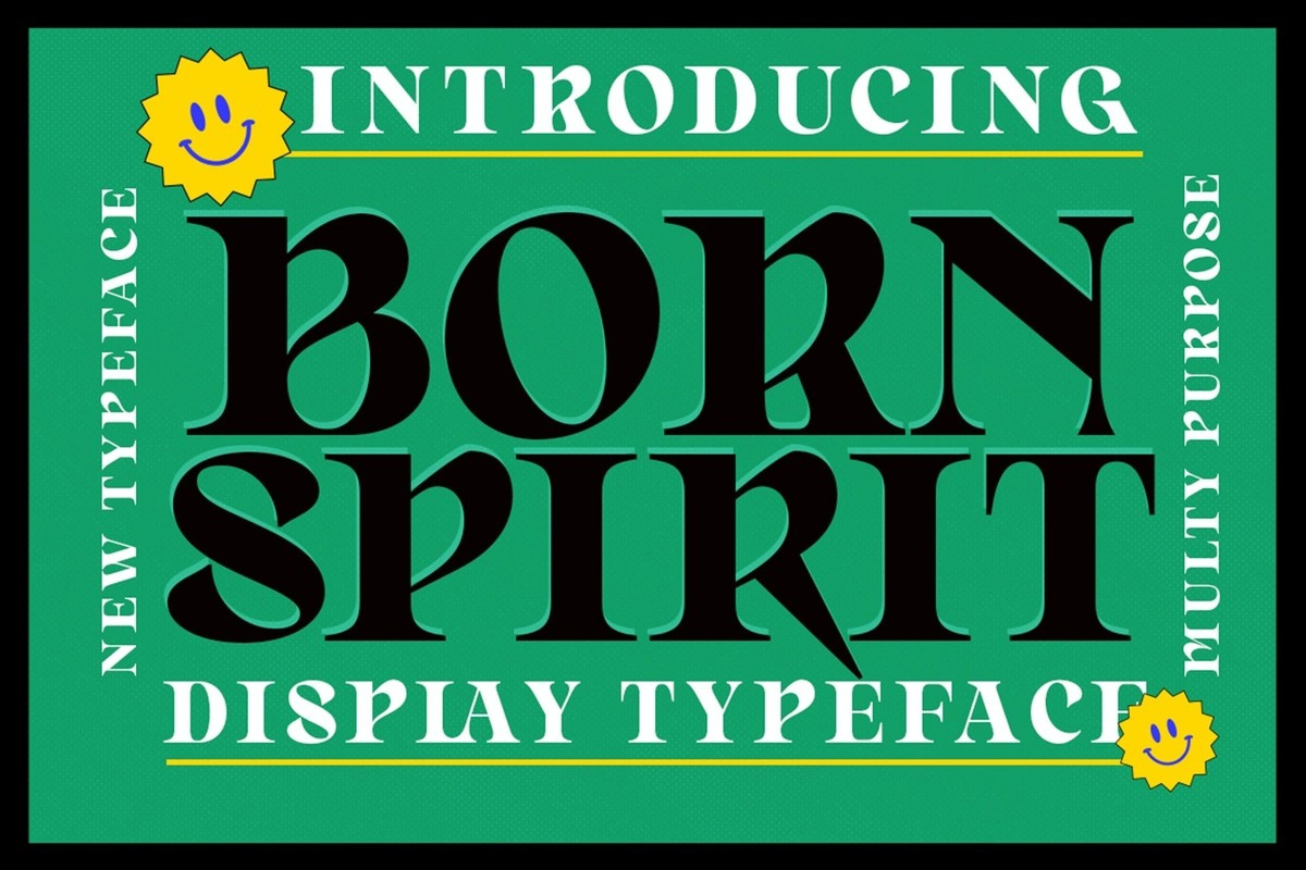 Пример шрифта Born Spirit