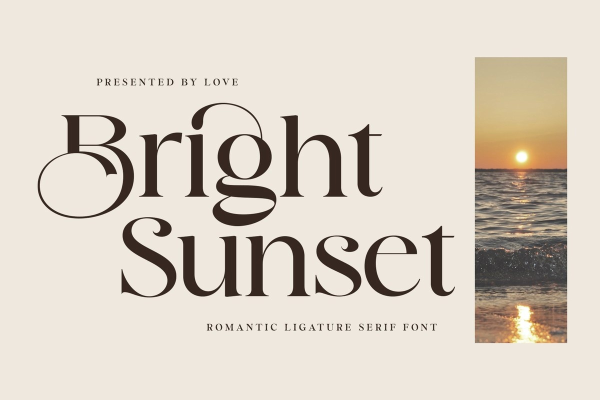 Пример шрифта Bright Sunset