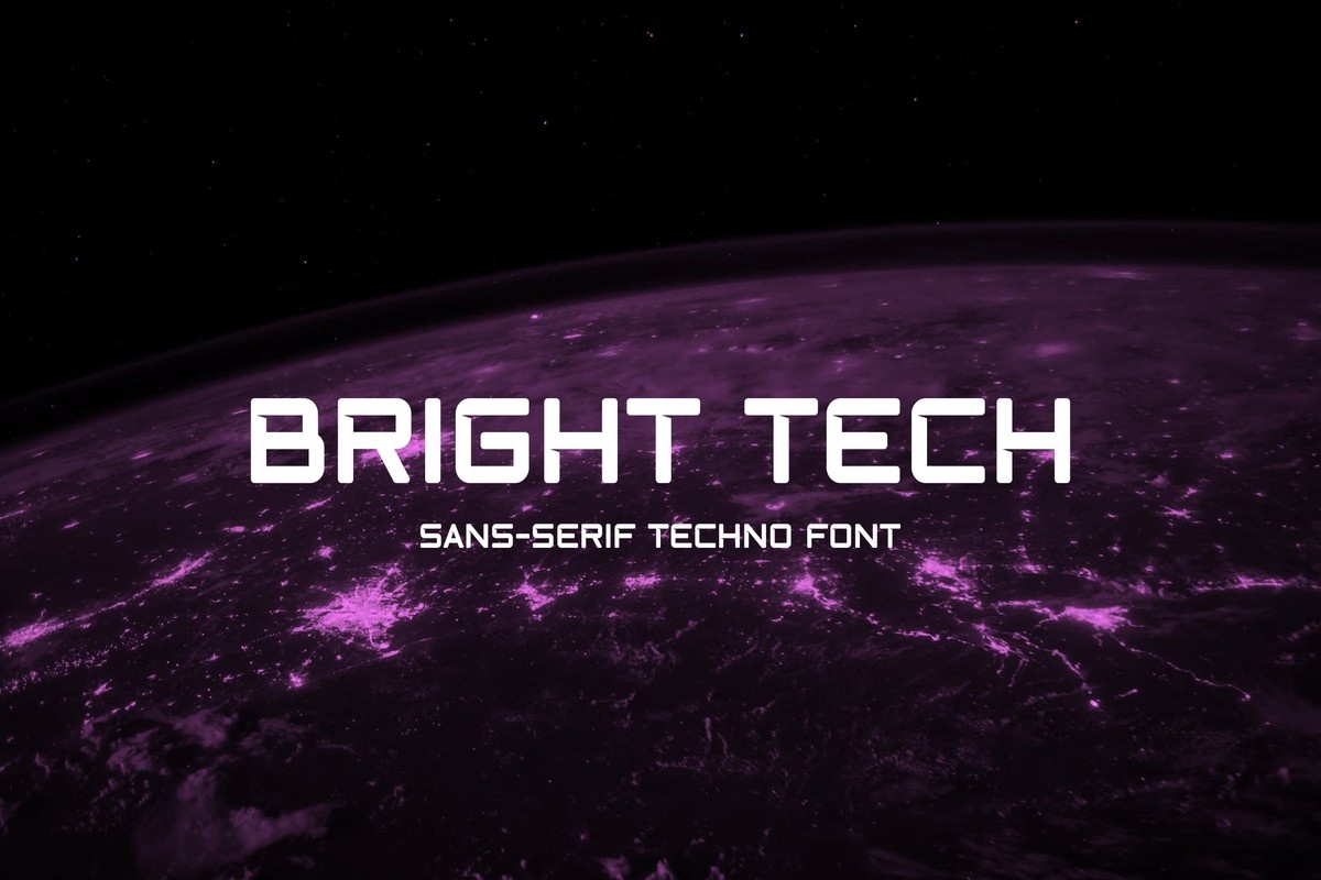 Пример шрифта Bright Tech