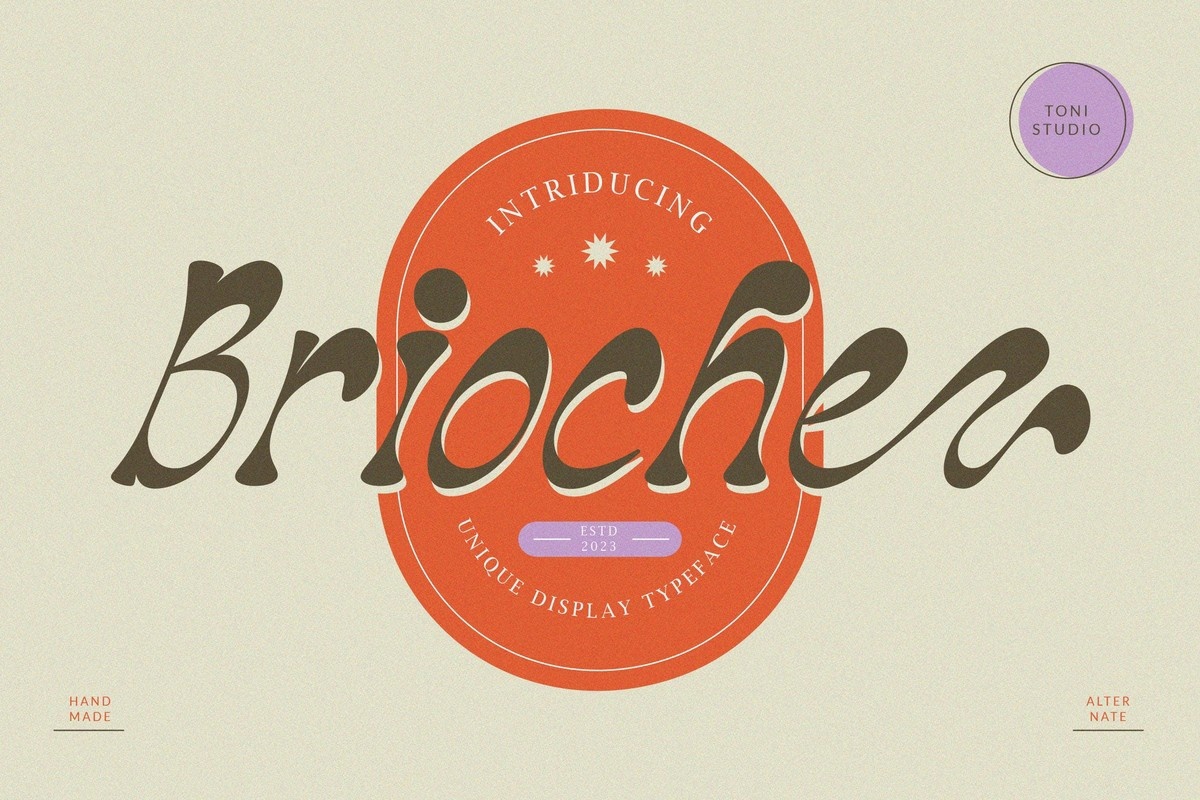 Пример шрифта Brioche