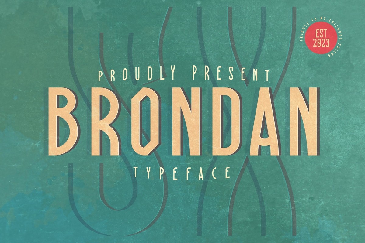 Пример шрифта Brondan SX