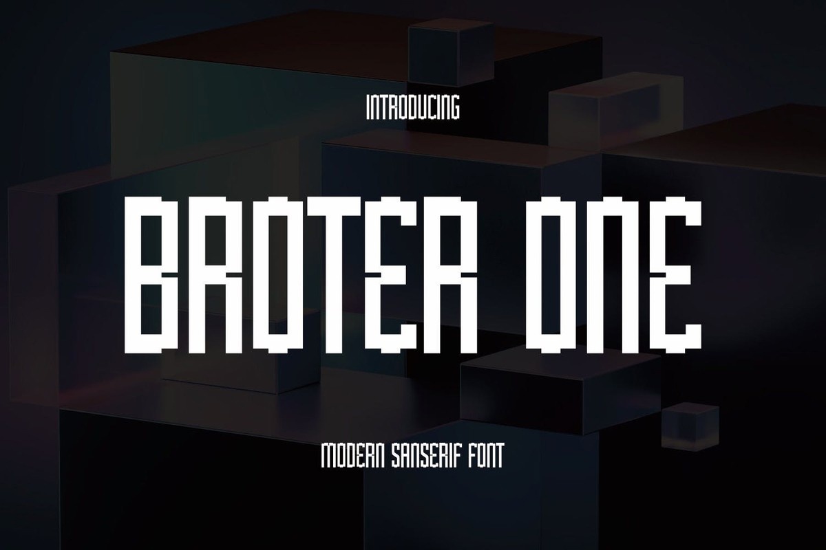 Пример шрифта Broter One Regular