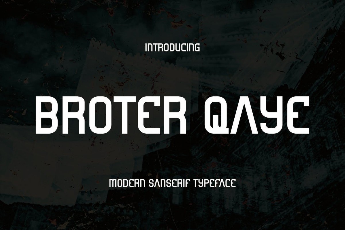 Пример шрифта Broter Qaye