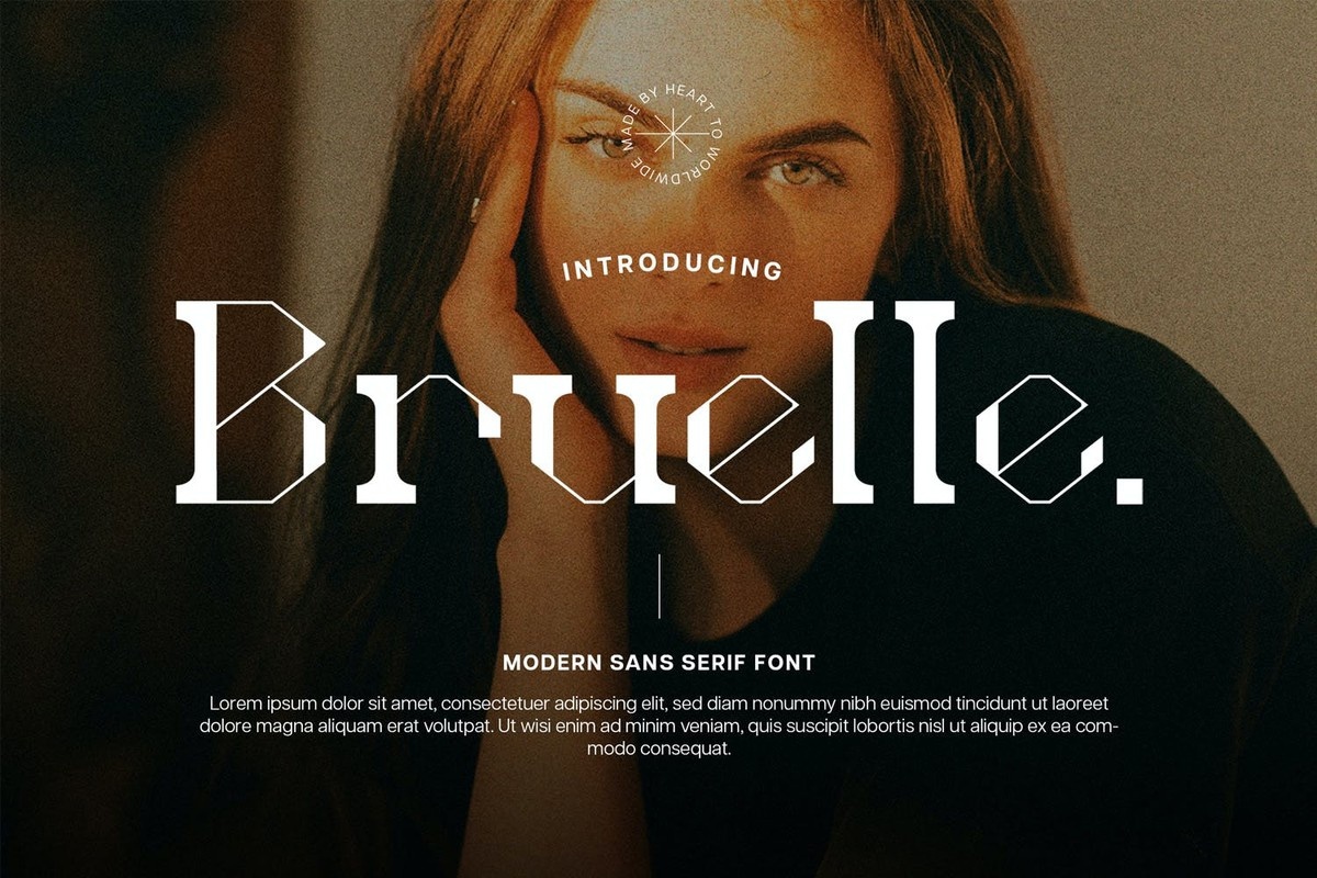 Пример шрифта Bruelle