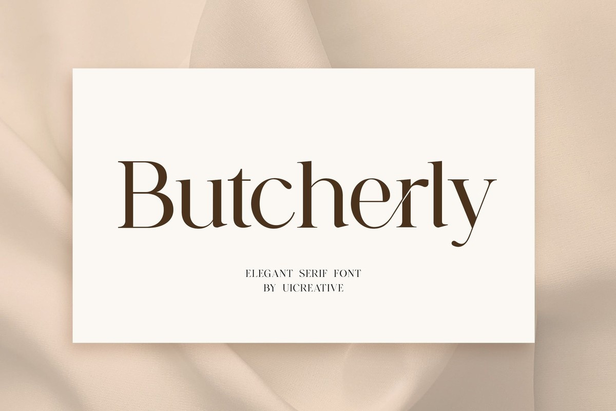 Пример шрифта Butcherly Regular