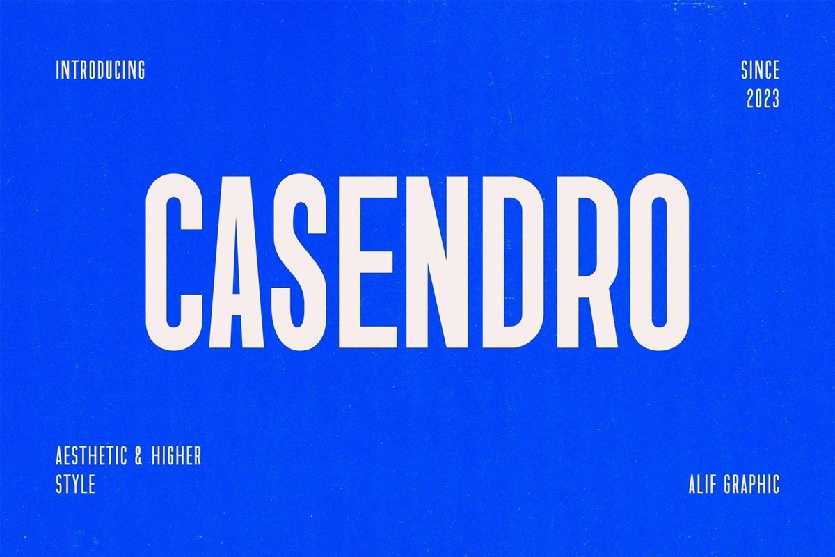 Пример шрифта Casendro