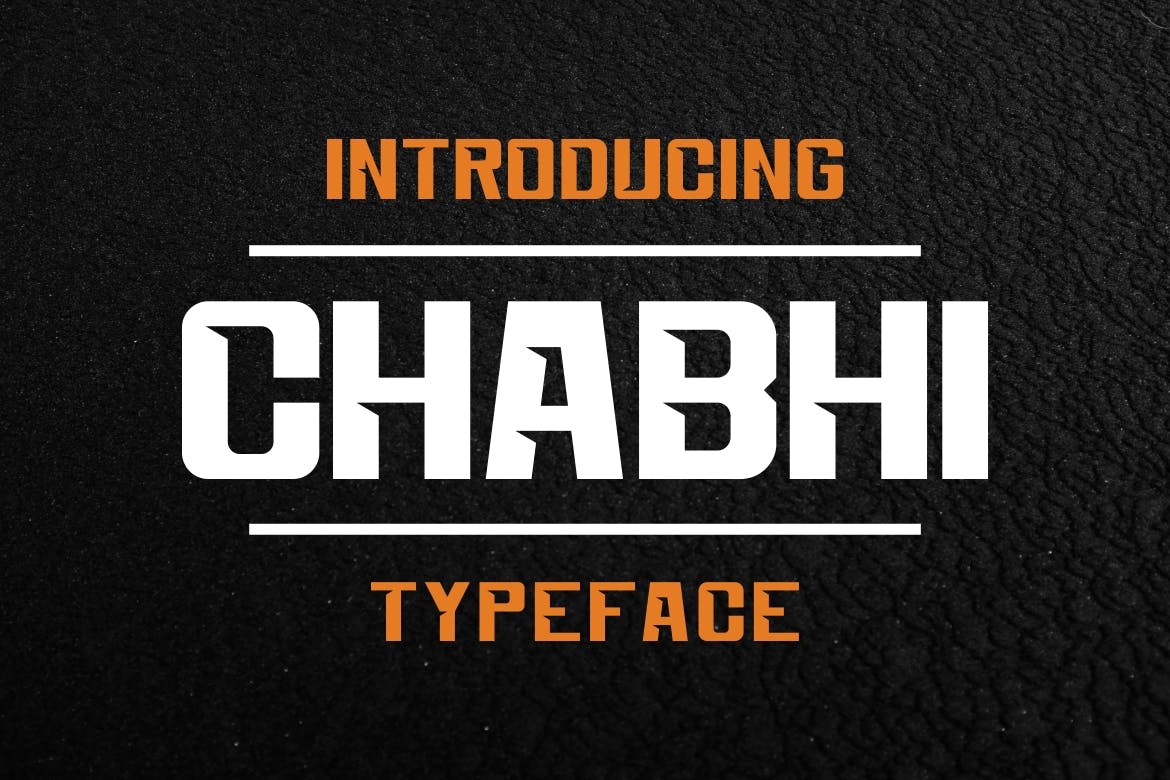 Пример шрифта Chabhi