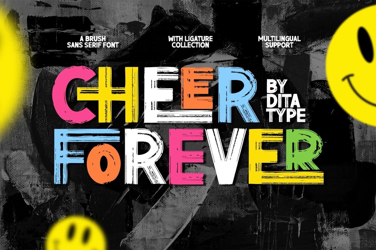 Пример шрифта Cheer Forever