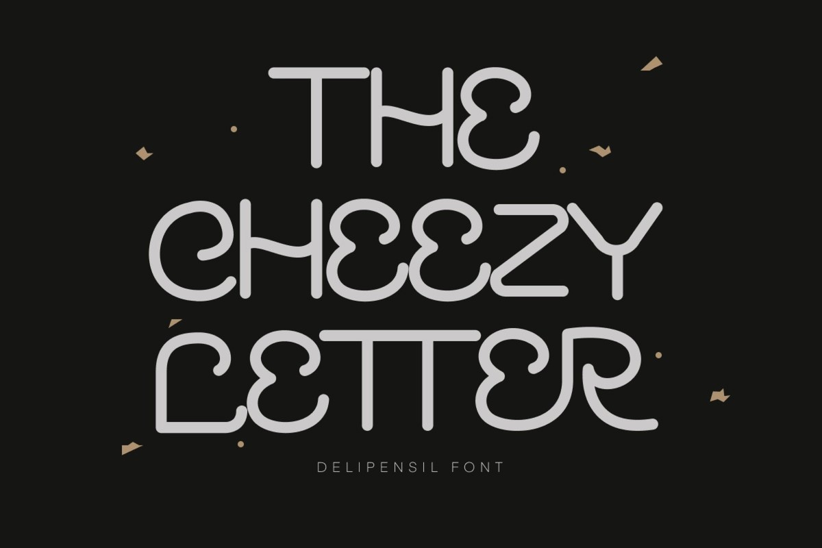 Пример шрифта Cheezy