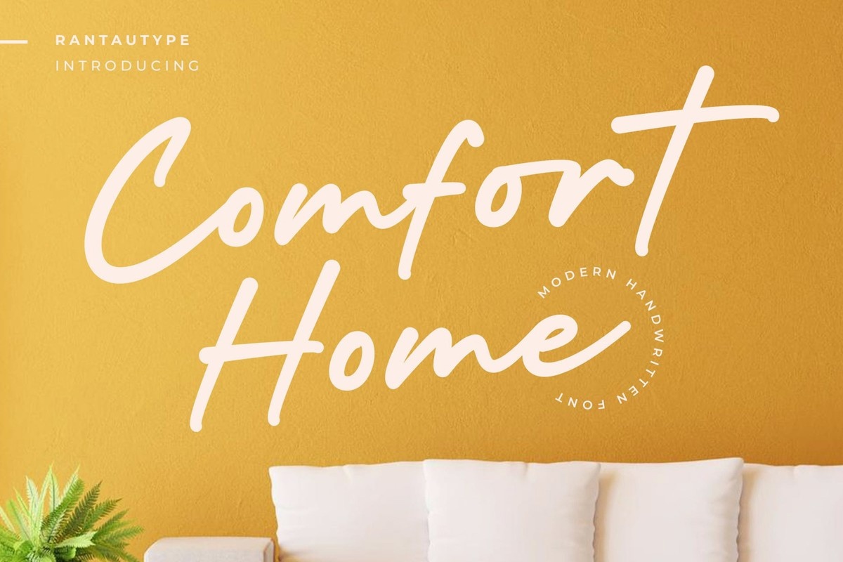Пример шрифта Comfort Home