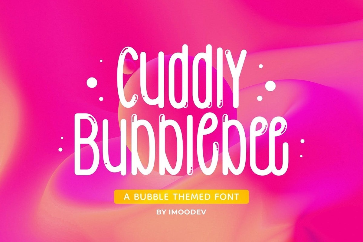 Пример шрифта Cuddly Bubblebee
