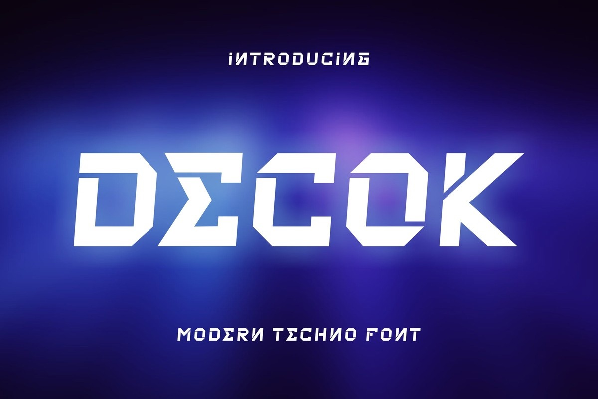 Пример шрифта Decok