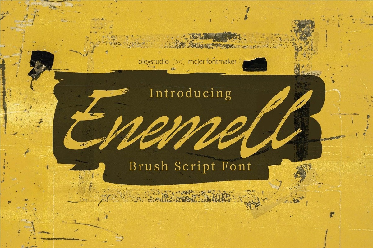 Пример шрифта Enemell Brush