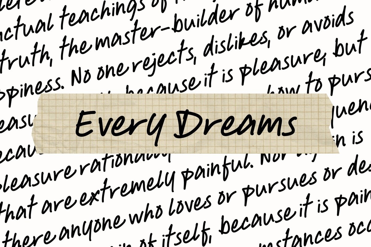 Пример шрифта Every Dreams