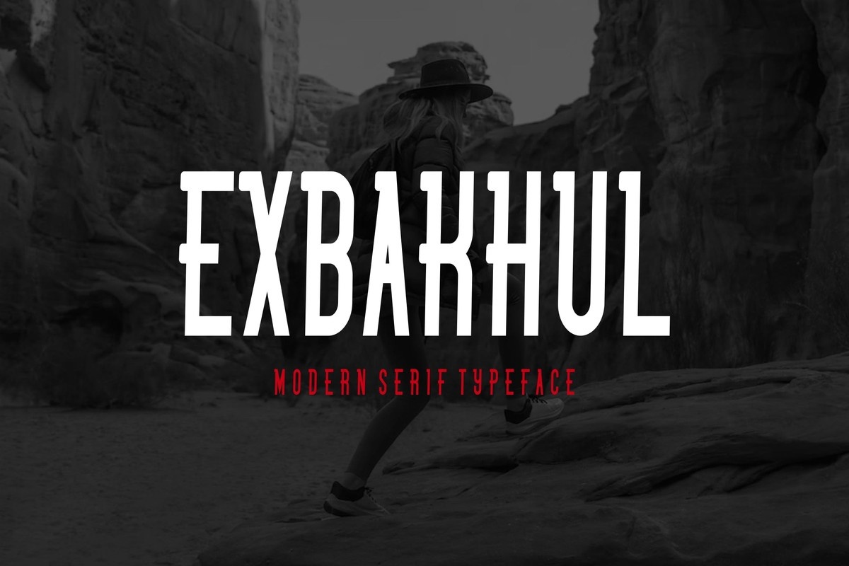 Пример шрифта Exbakhul Regular