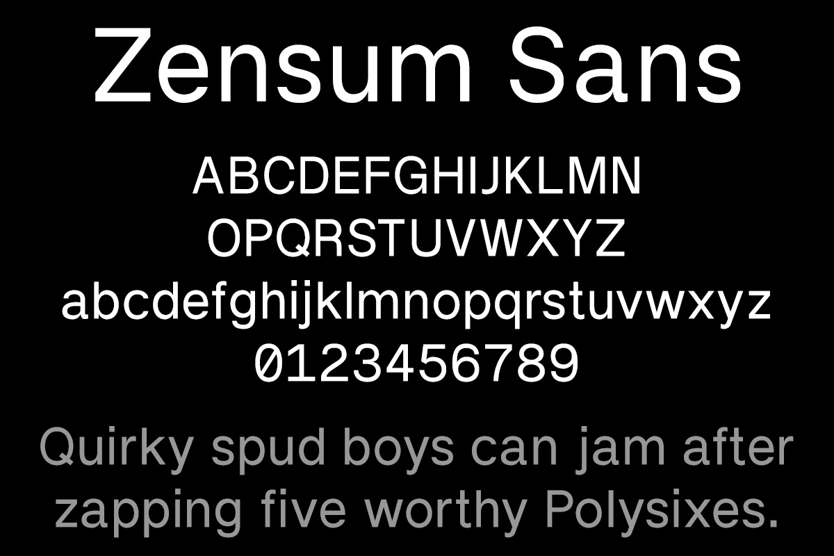Пример шрифта Zensum Sans