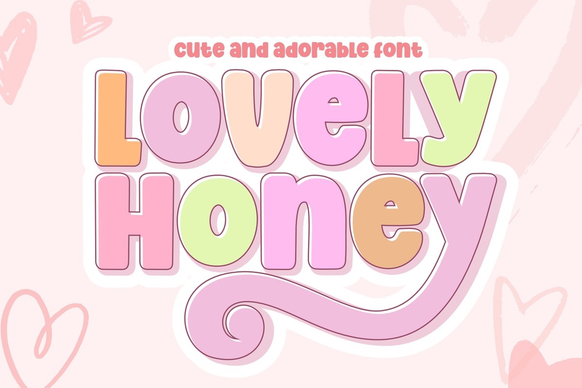 Пример шрифта Lovely Honey
