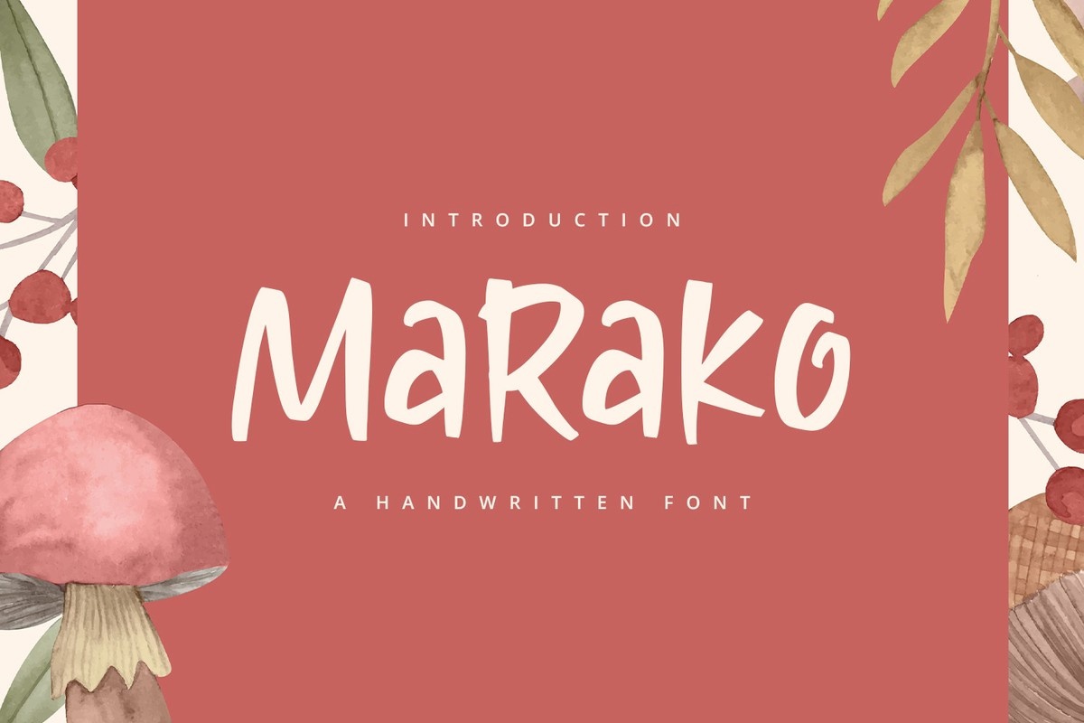 Пример шрифта Marako