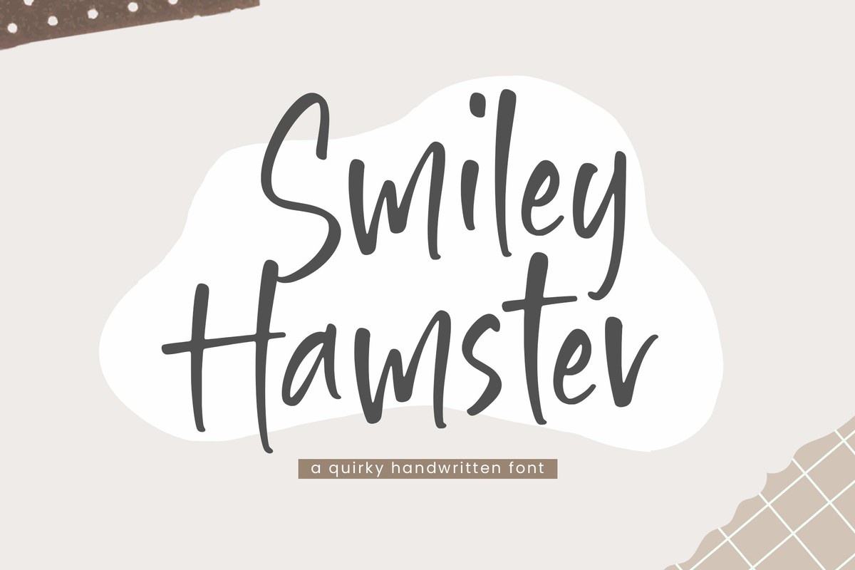 Пример шрифта Smiley Hamster