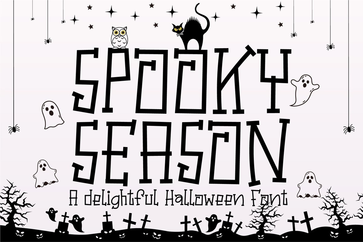 Пример шрифта Spooky Season
