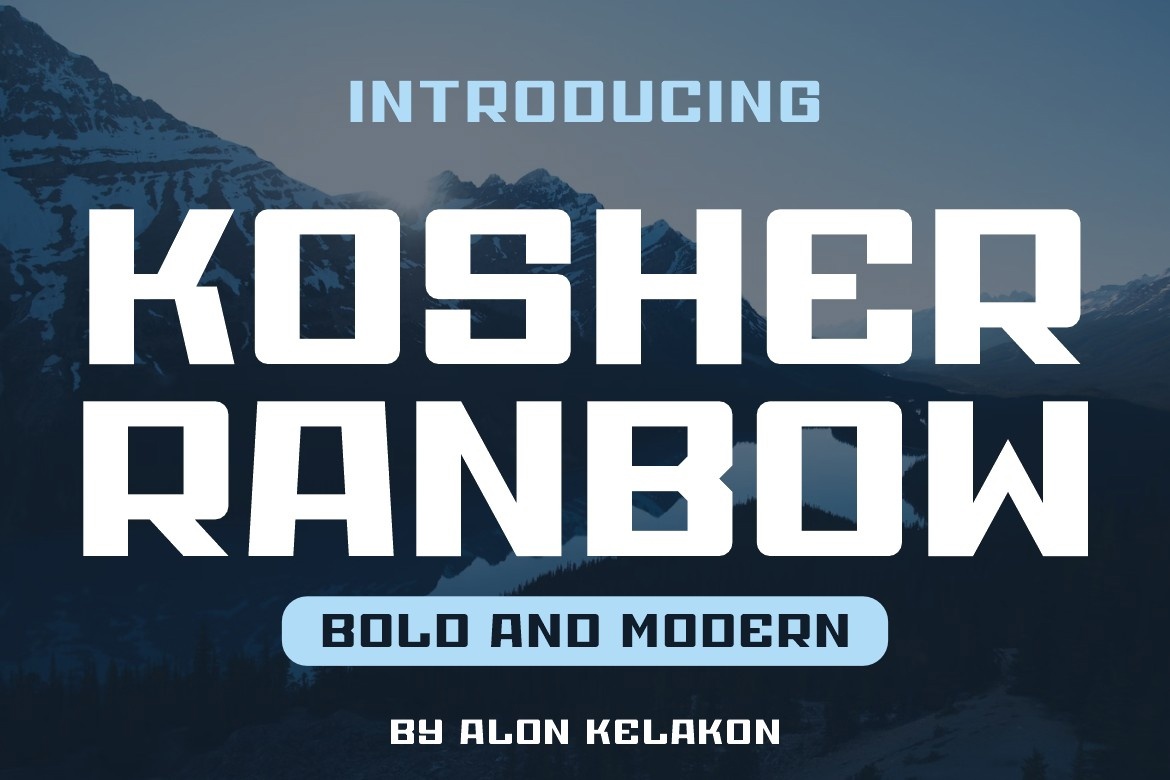 Пример шрифта Kosher Ranbow Regular