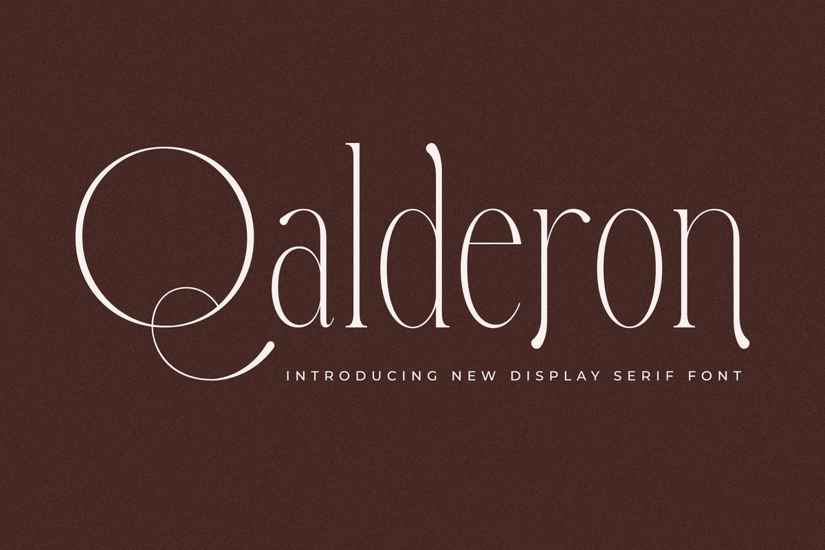 Пример шрифта Qalderon