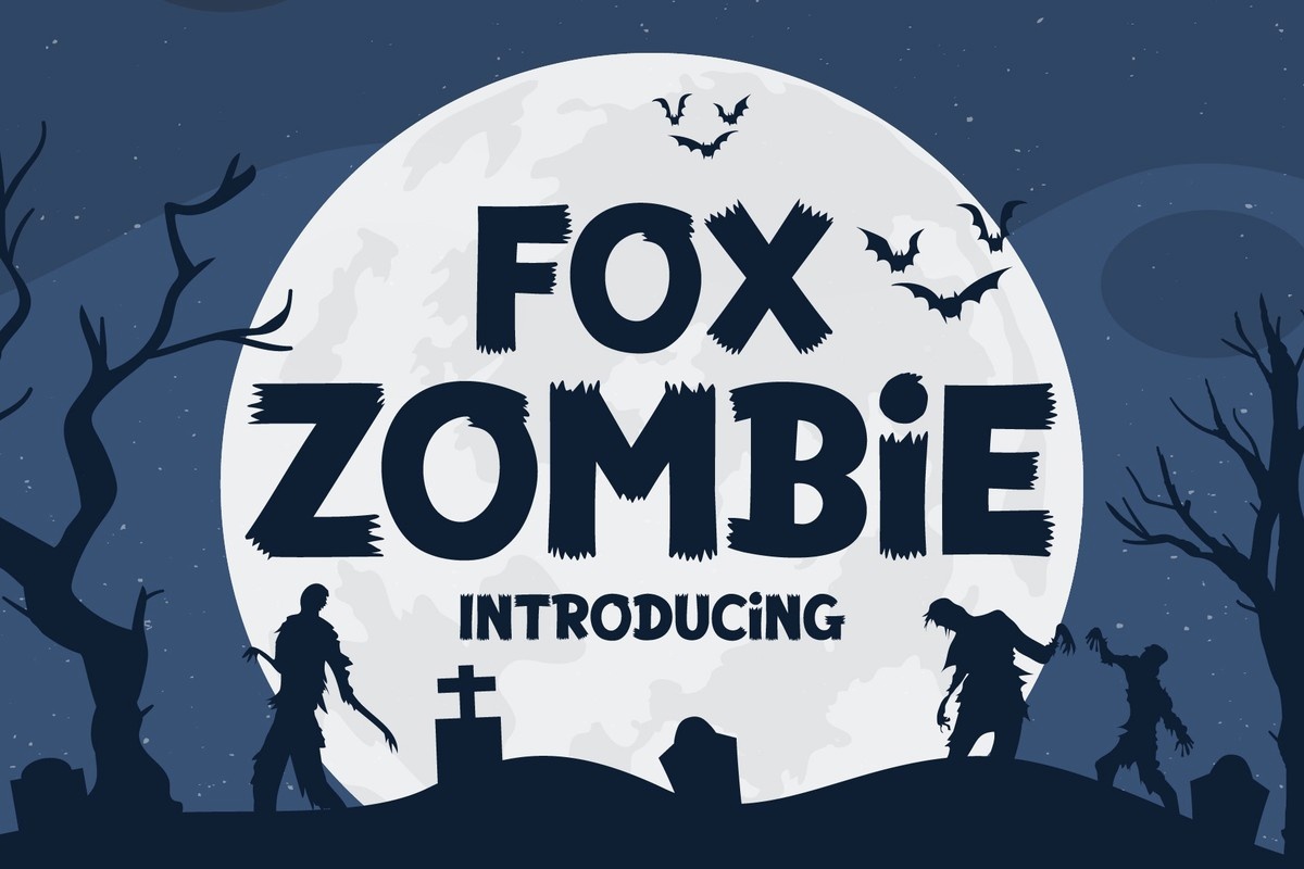 Пример шрифта Fox Zombie Regular