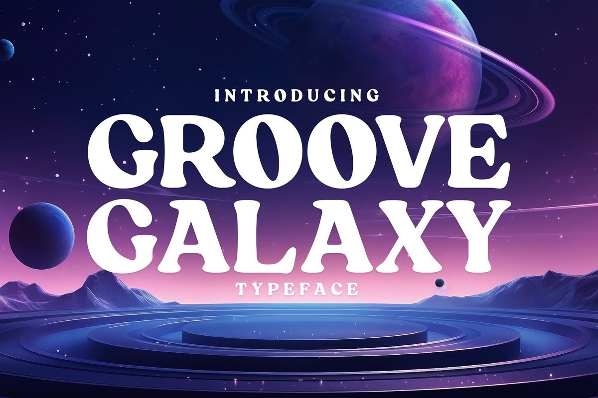 Пример шрифта Groove Galaxy