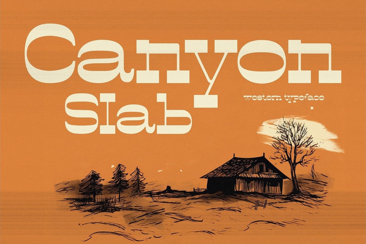 Пример шрифта Canyon Slab