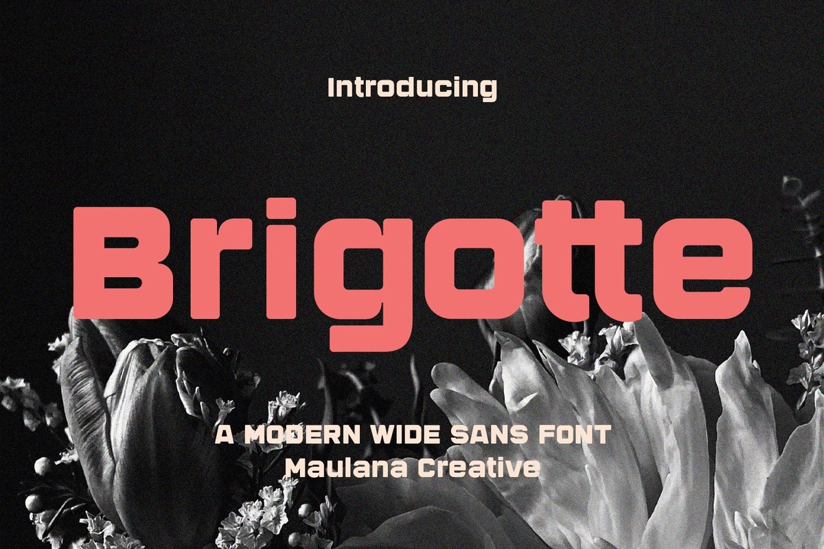 Пример шрифта Brigotte