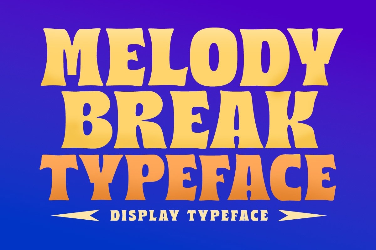 Пример шрифта Melody Break Regular