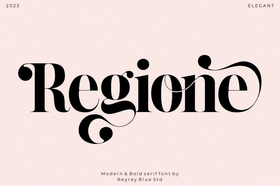 Пример шрифта Regione Regular