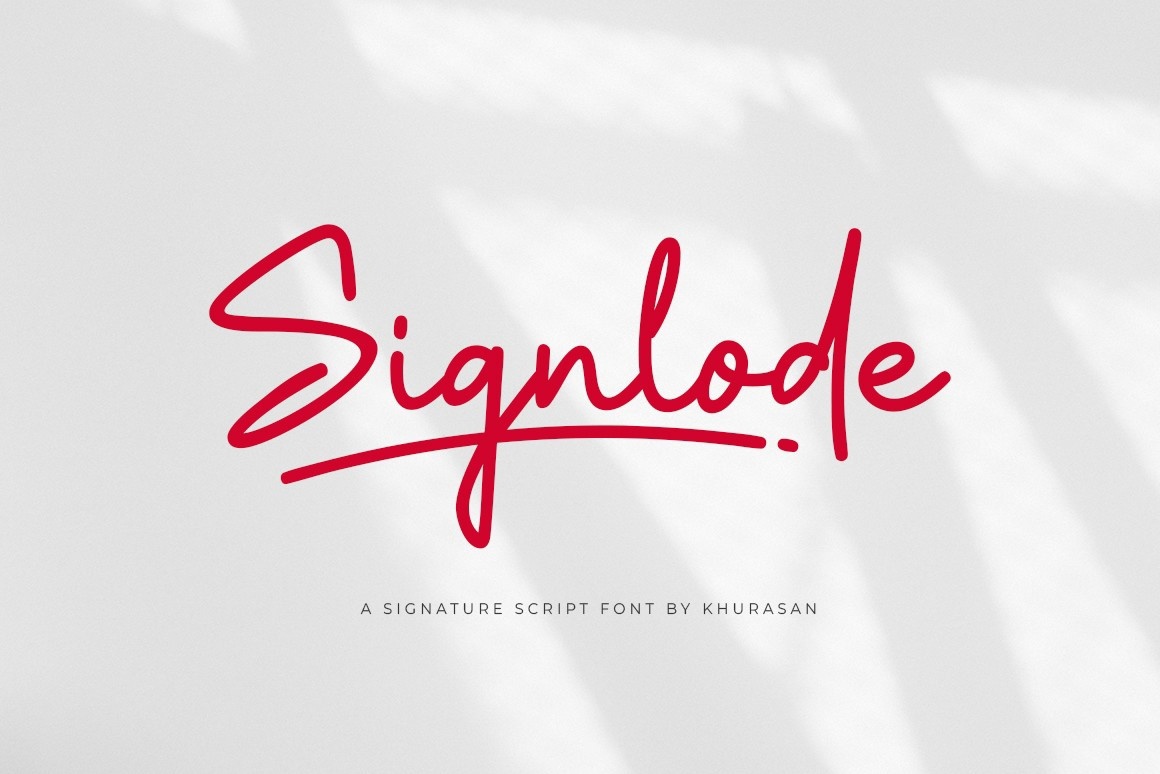 Пример шрифта Signlode Regular