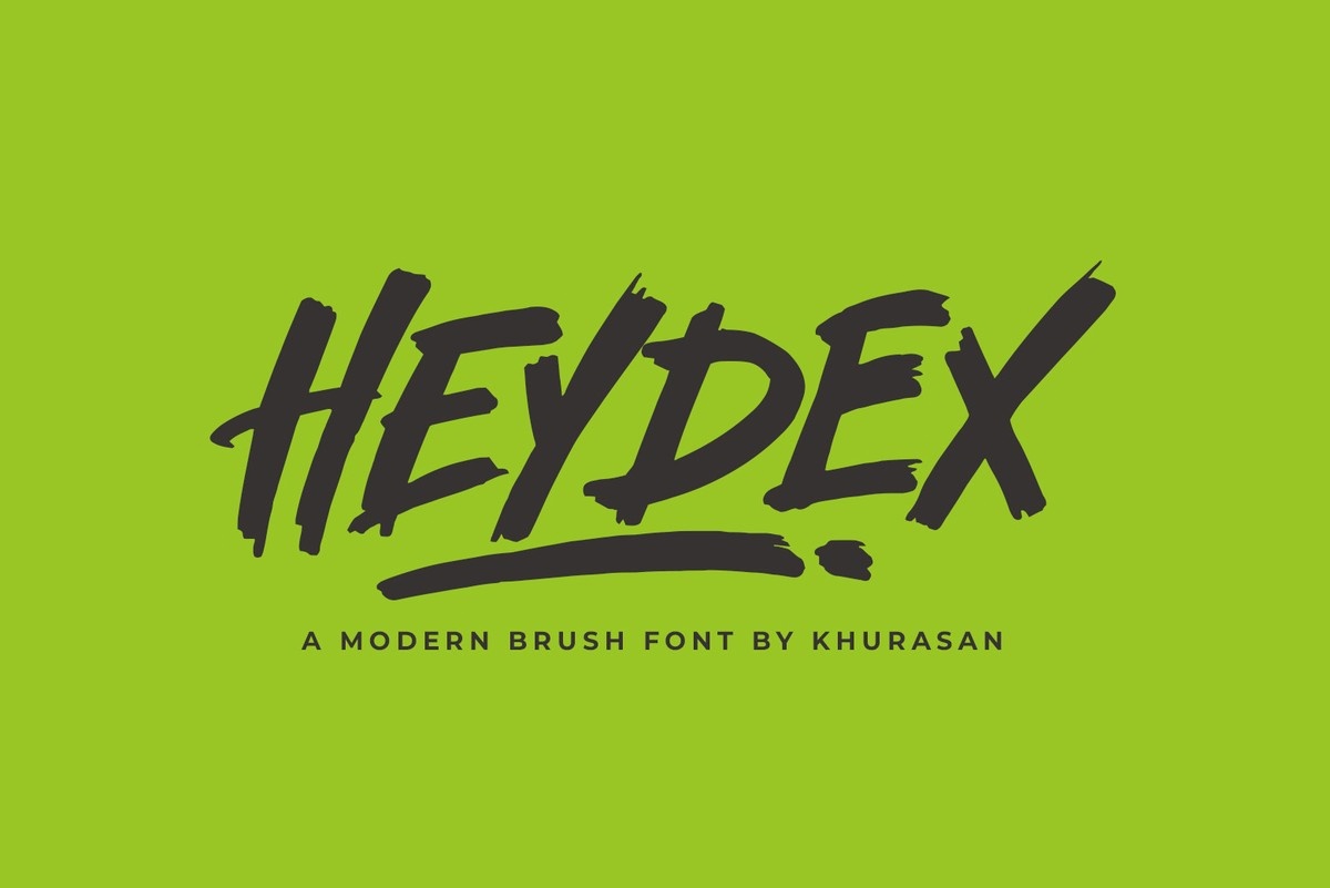 Пример шрифта Heydex Regular