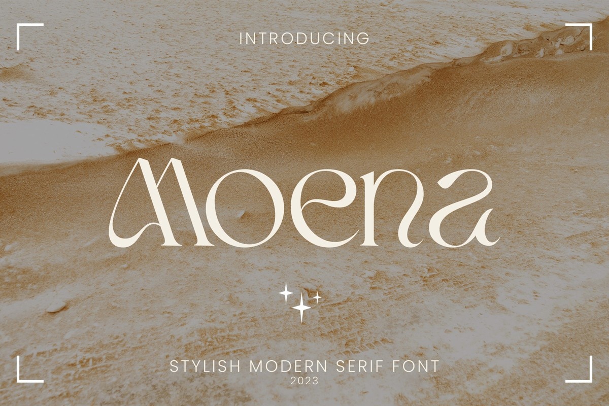 Пример шрифта Moena