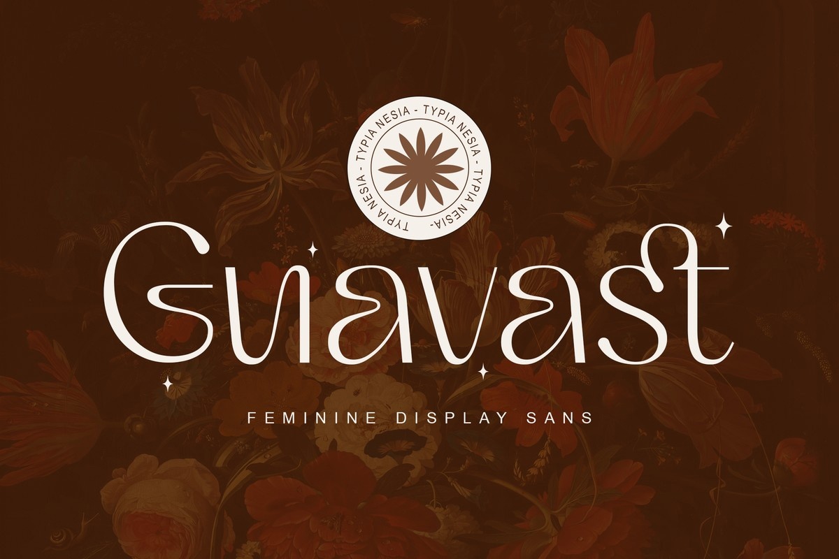 Пример шрифта Guavast