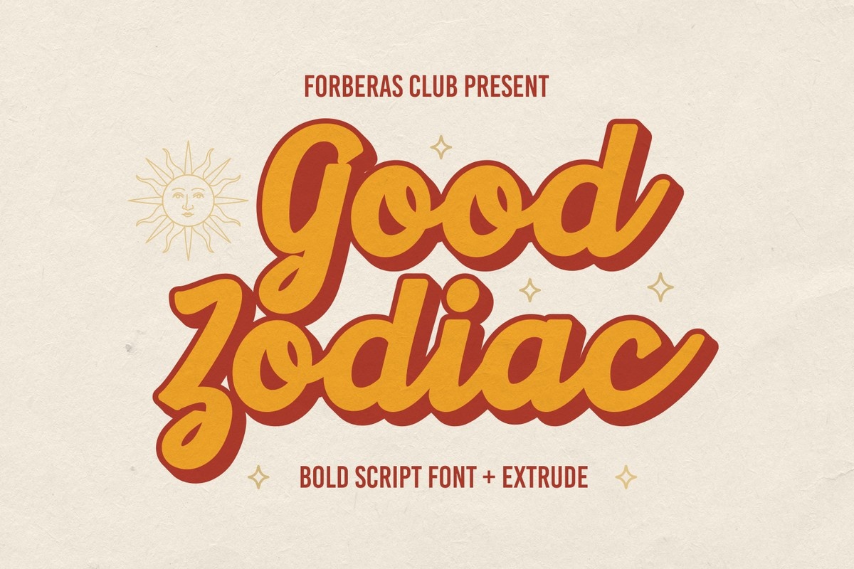 Пример шрифта Good Zodiac