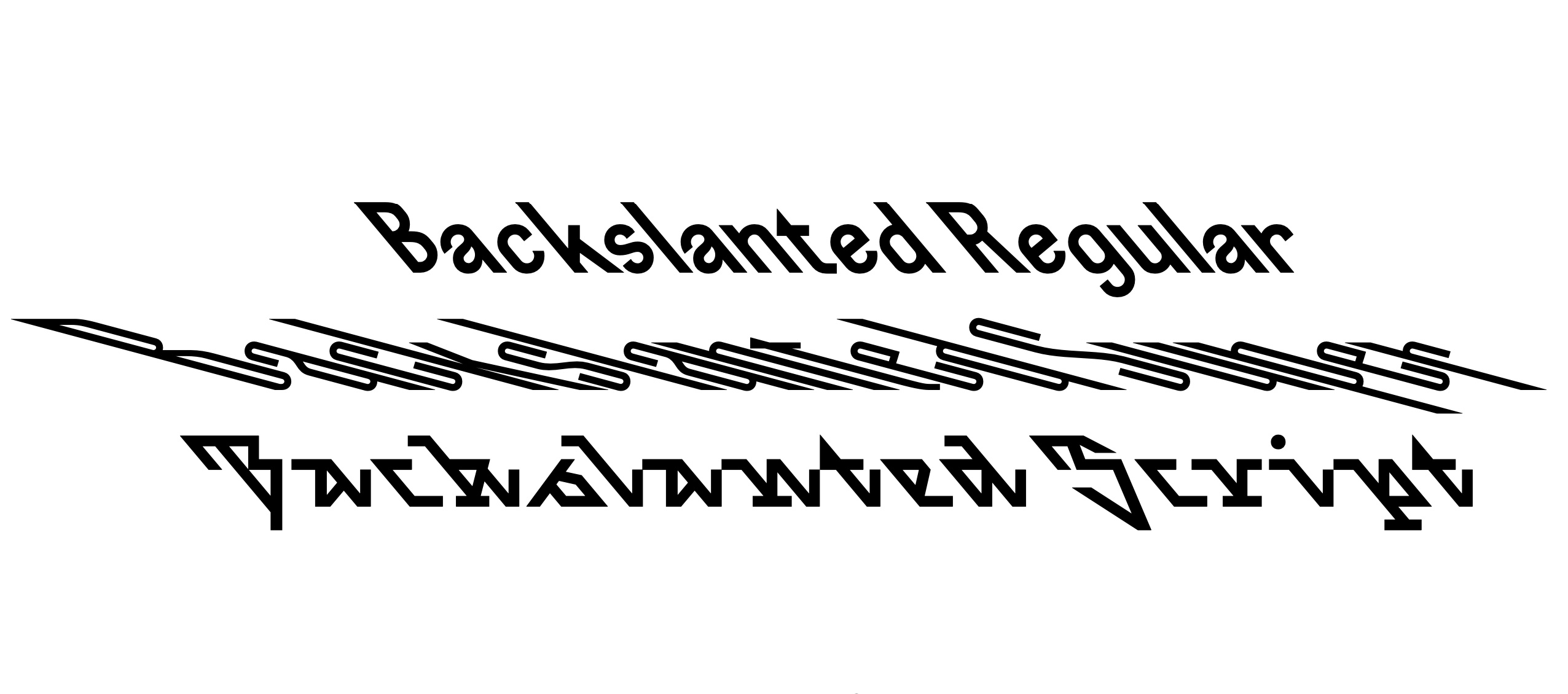 Пример шрифта Backslanted Super