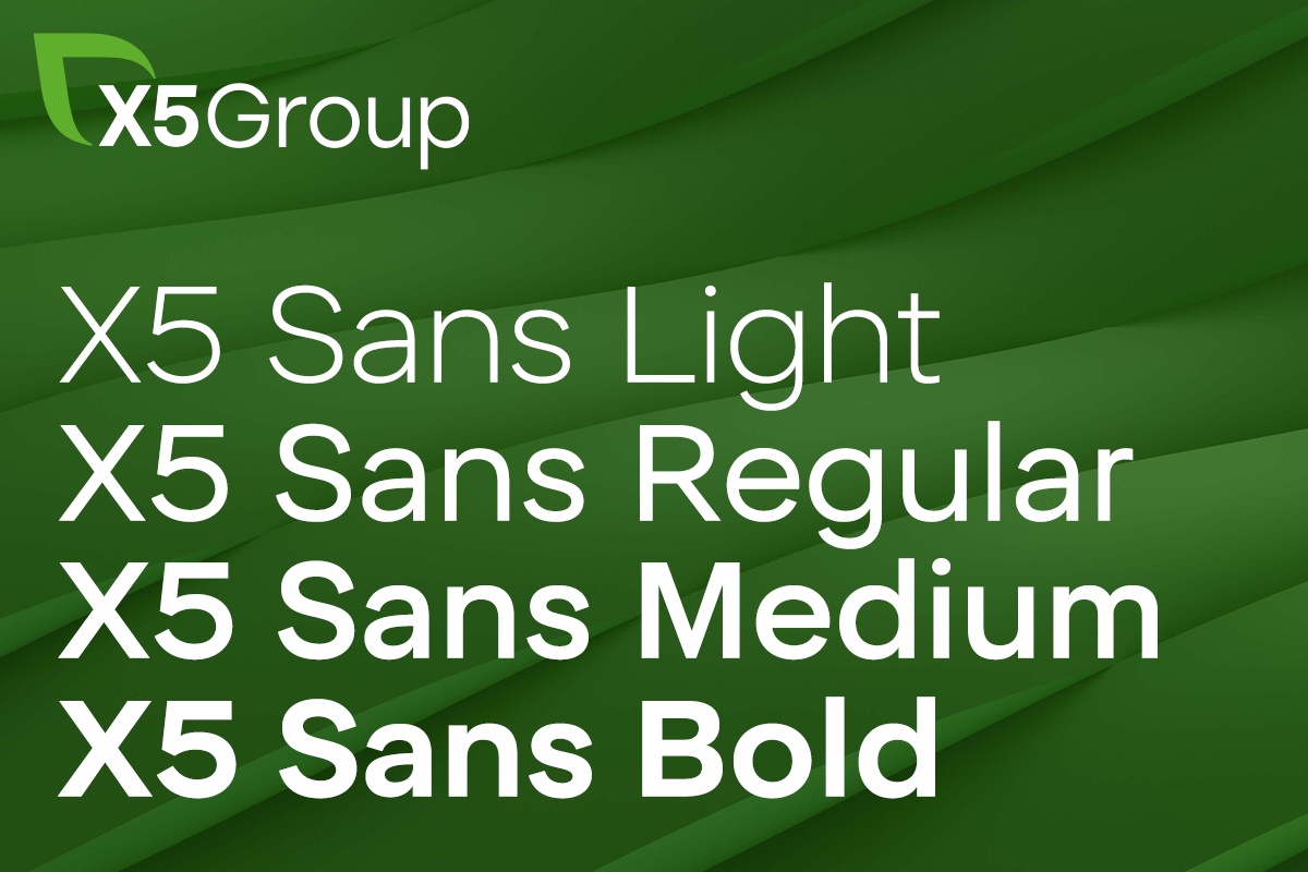 Пример шрифта X5 Sans (X5 Retail Group) Light
