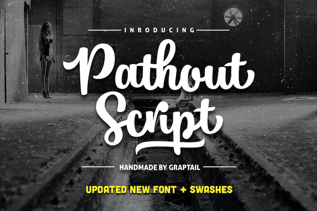 Пример шрифта Pathout Script