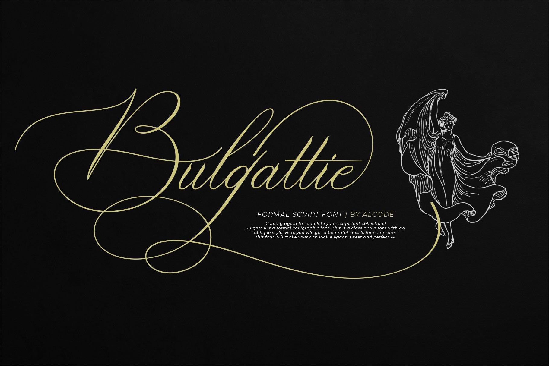 Пример шрифта Bulgattie