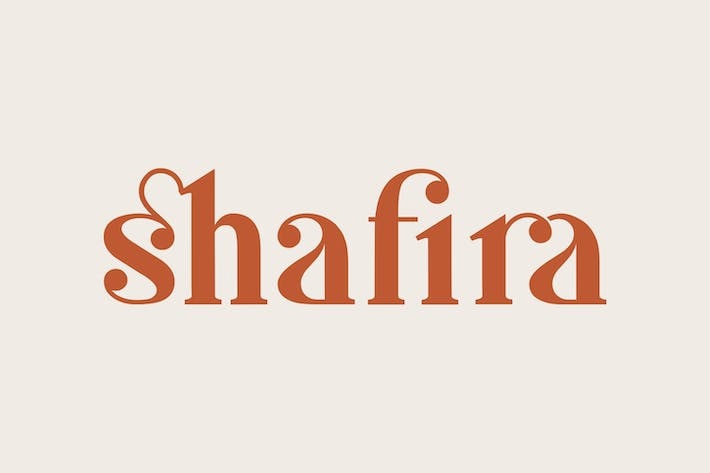 Пример шрифта Shafira